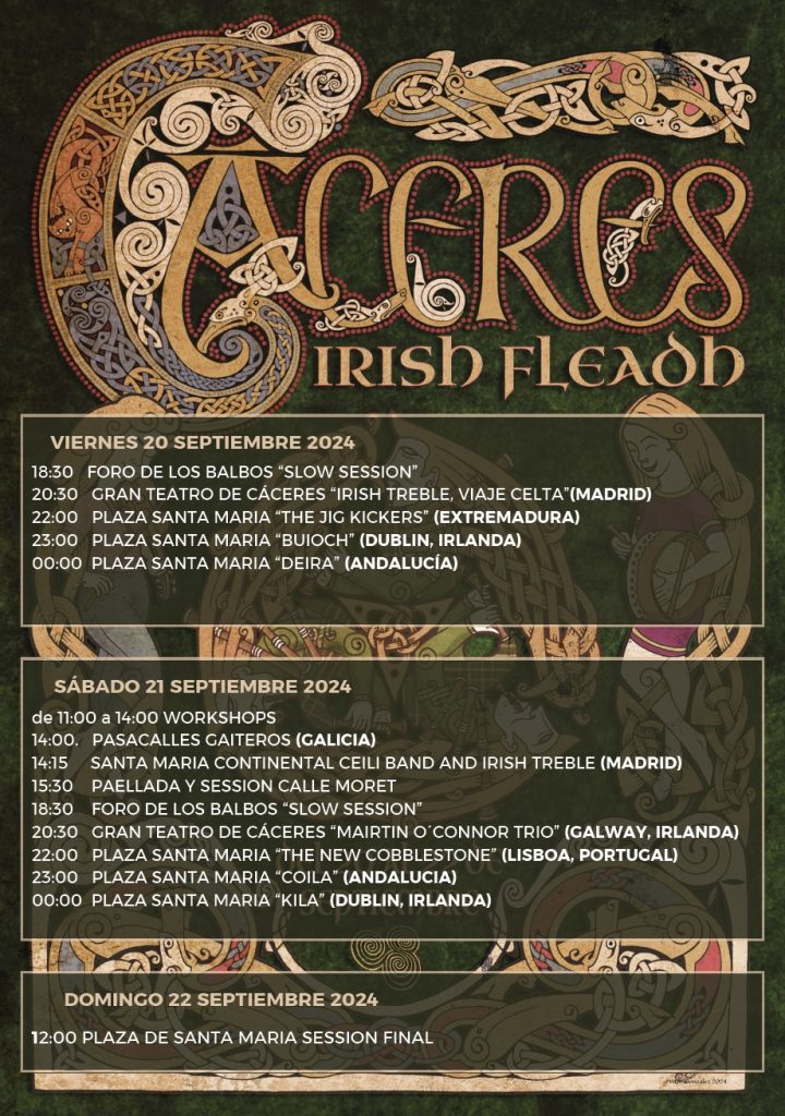 Programa Irish Fleadh de Cáceres 2024